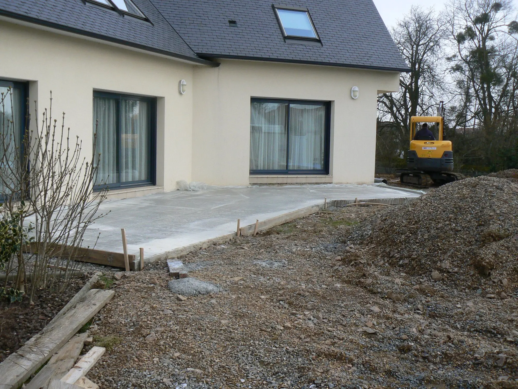Completed white villa